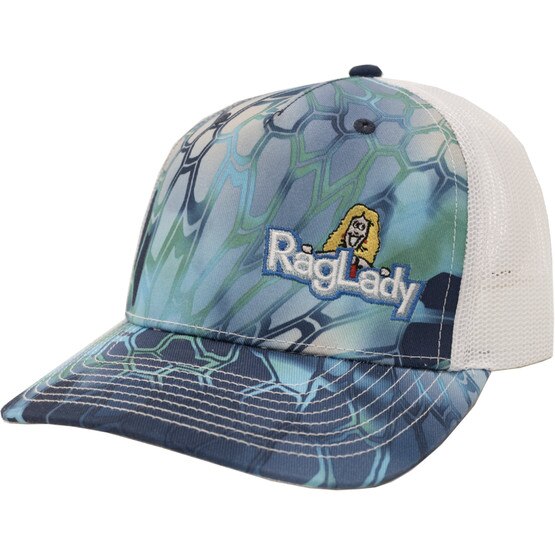 RagLady Aqua White Hat